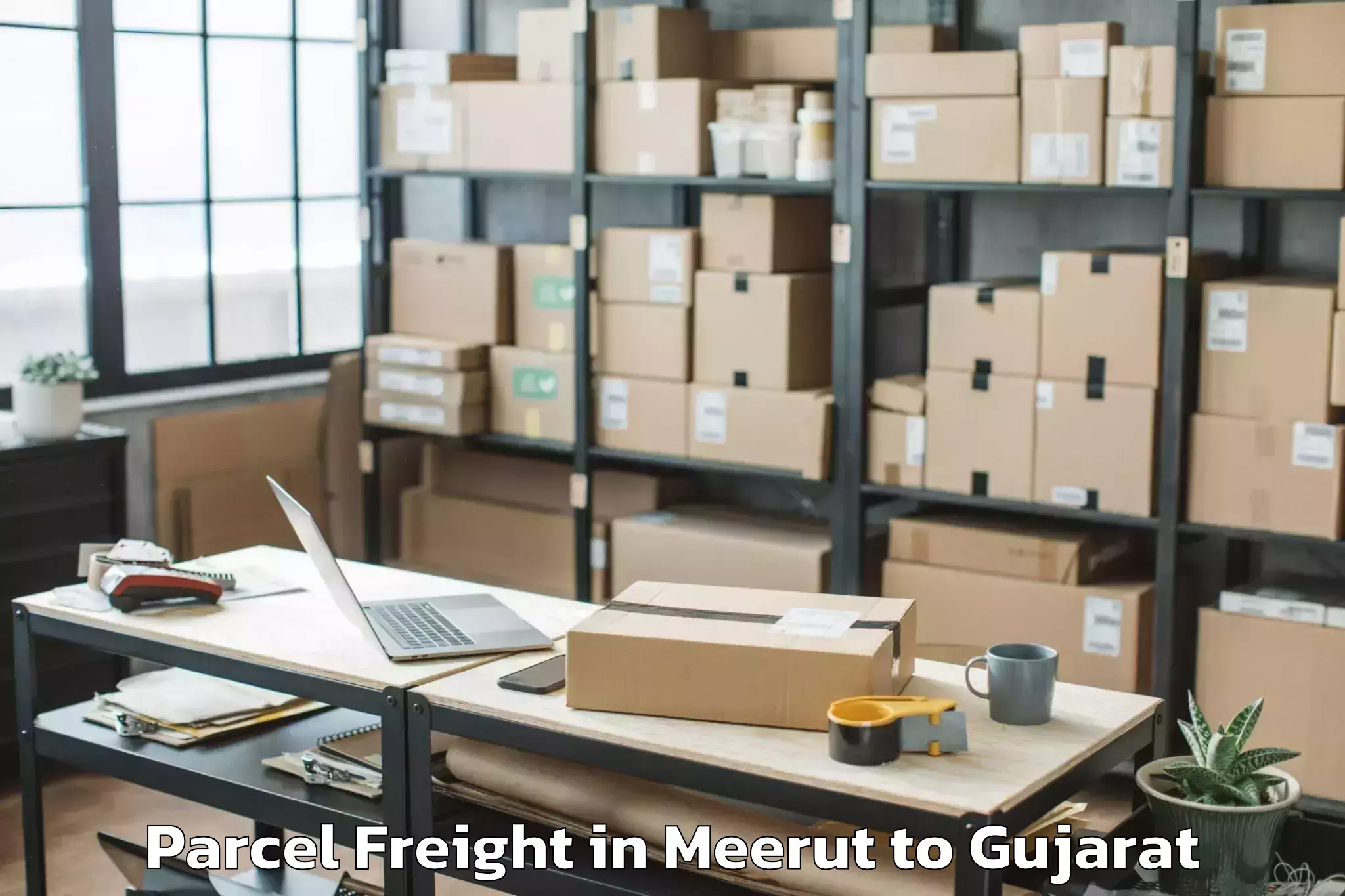 Book Your Meerut to Gandhi Nagar Parcel Freight Today